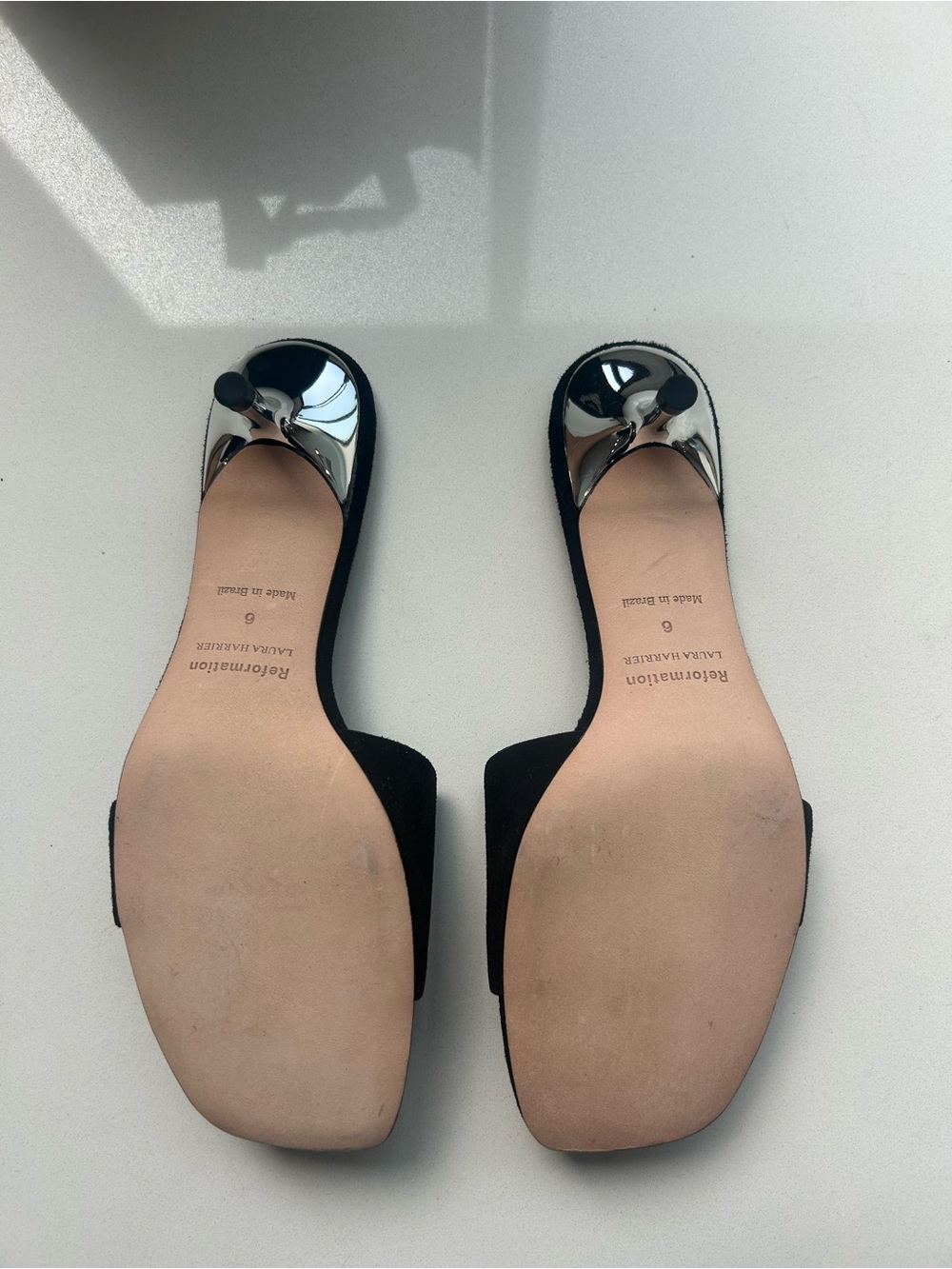 Reformation Black Suede Hartzell Heeled Sandal - Picture 3 of 3